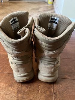 Tan Suede Tactical Combat Boots