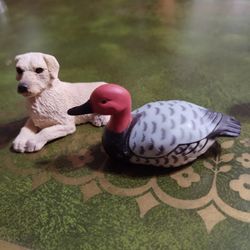 Miniature Dog  Stone Critter And Duck Pencil Sharpener