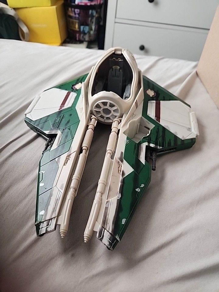Hasbro Star Wars 2004 Anakin Skywalker Green Jedi Star Fighter Not Complete
