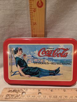 "Coca-Cola" VTG 2001 "Bathing Beauties" Swimsuit 🩱 Playing Cards, 2 Sealed Decks In Metal Case 