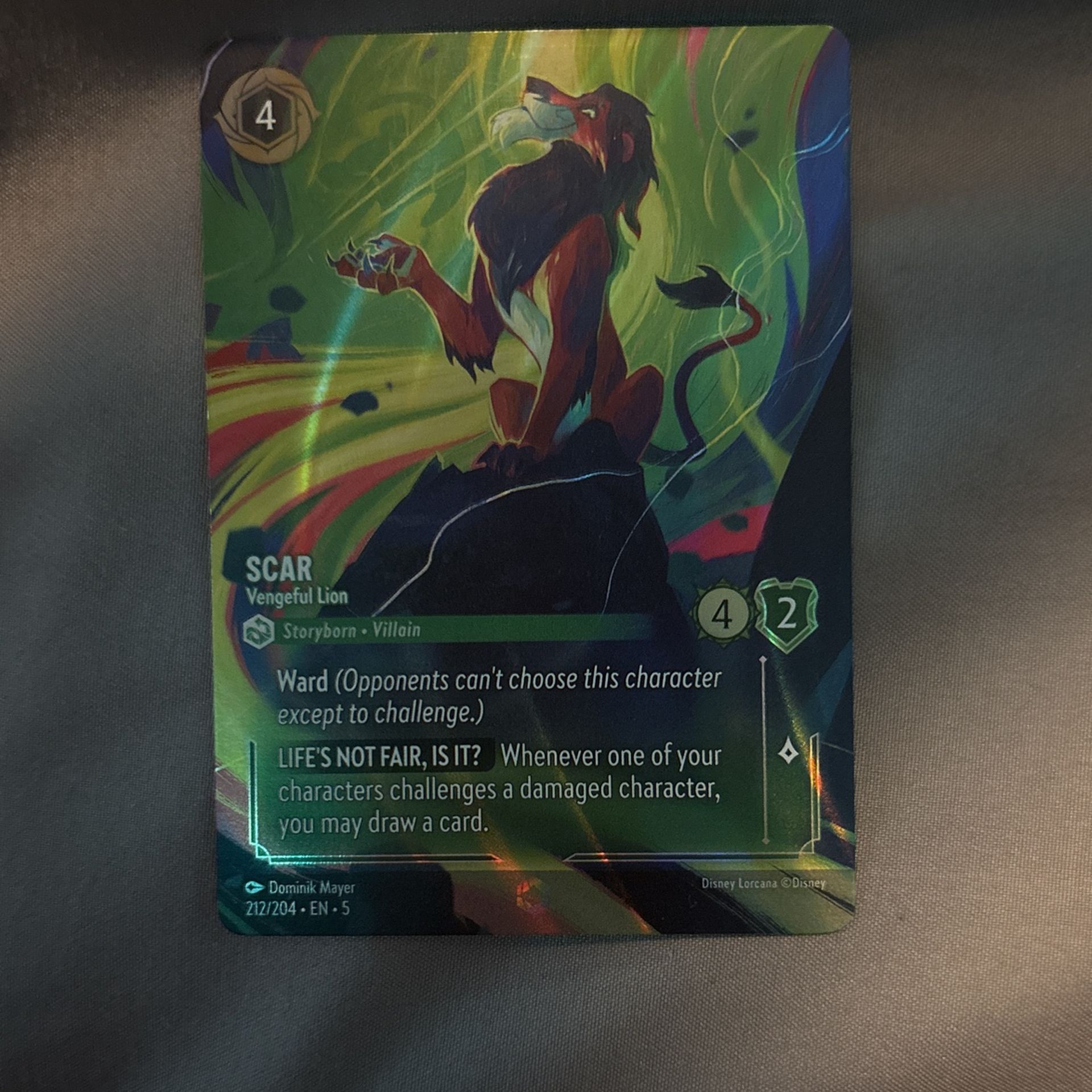 Scar Lorcana Card