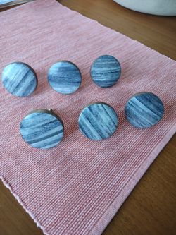 Natural Stone And Brass knobs Or Pulls