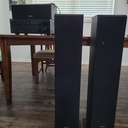 Sony Home Theater AV Receiver, Remote, Center Speaker & 2 Floor Speakers
