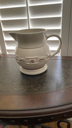 Longaberger Pottery Large Pitcher 71/2”