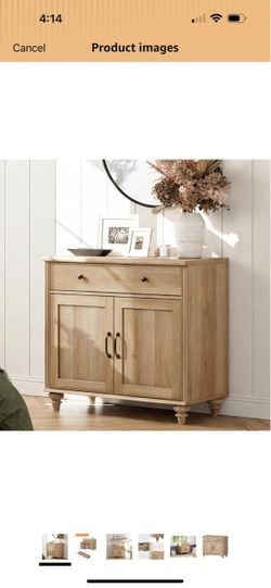 Light Oak Wood Storage Cabinet