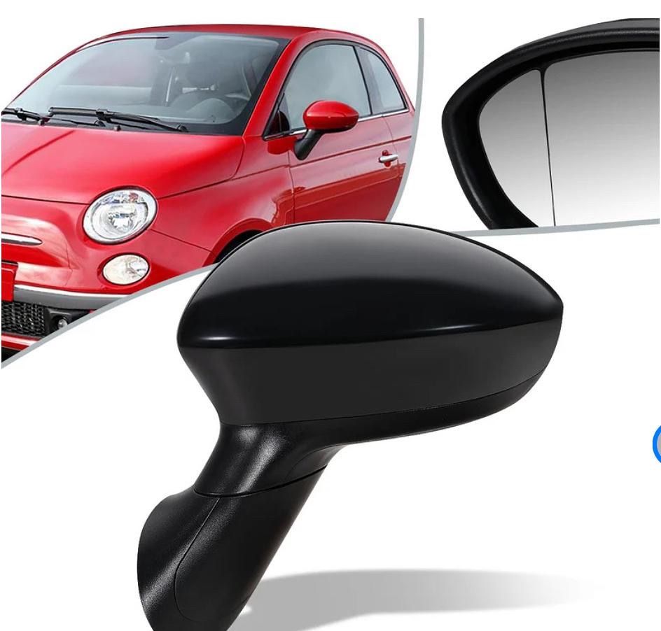 LA Zona Auto Parts 2012 to 2018 Ford Fiat 500 Left Driver Side Mirror Retrovisor Izquierdo Chofer Conductor Electric