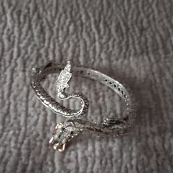 Sterling Silver 18K with Ruby Eyes Naga Cuff John Hardy