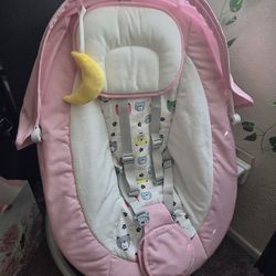 Pink Electric Baby Swing