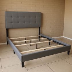 Gray Full Size Bed Frame 