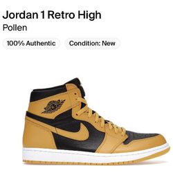 Jordan 1 Retro High Pollen Size 9
