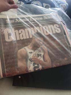 San Antonio Spurs 1999 Champions Newspaper