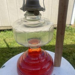 Antique Glass Oil Latern