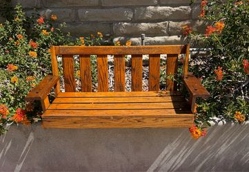 Vintage Child’s Oak Porch Swing