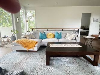Gorgeous West Elm sectional- cloud like comfort, coffee table & cushions included in price