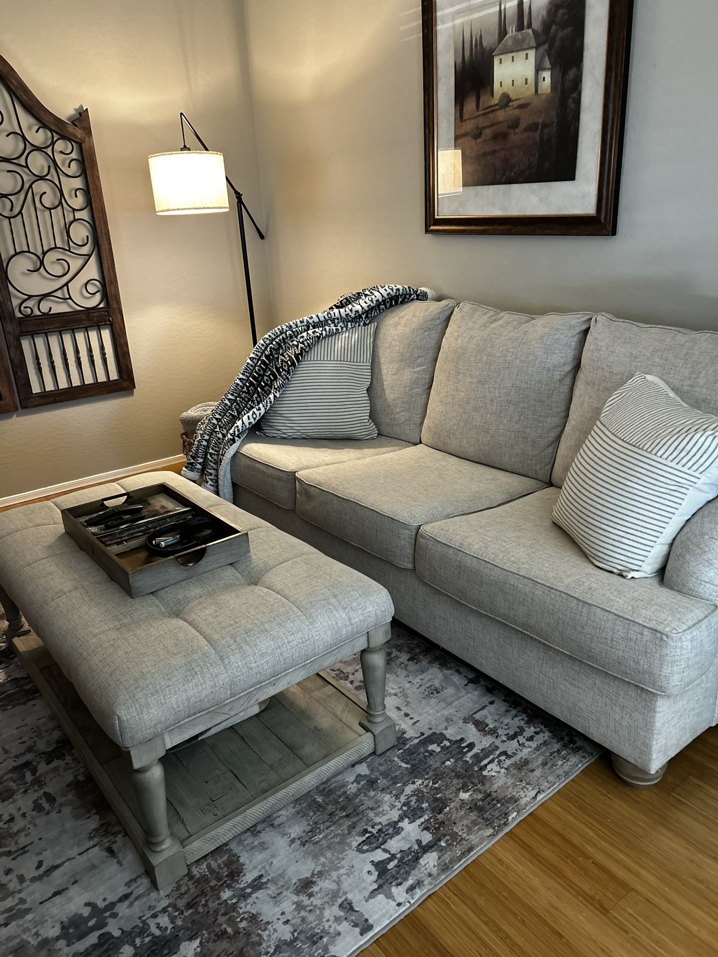 Modern Sectional Sofa + Ottoman – Great Condition!