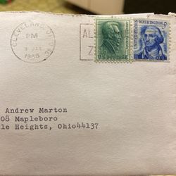 Washington Andrew Jackson stamps from 1968