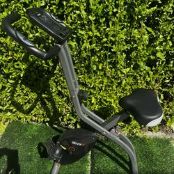 AtivaFit Stationary Folding Exercise Bike 8 Levels Resistance Adjustable Seat