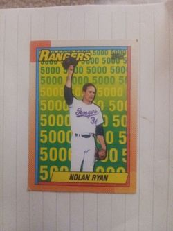Nolan Ryan Topps Baseball Card Texas Rangers