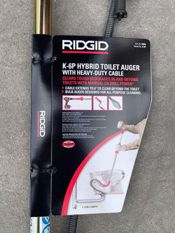 Ridgid 56658 K-6P Hybrid Toilet Snake Auger Cable Extends to 6 ft. w/ Integrated Bulb Head ( Manual / Cordless Drill Operated )  $49 New