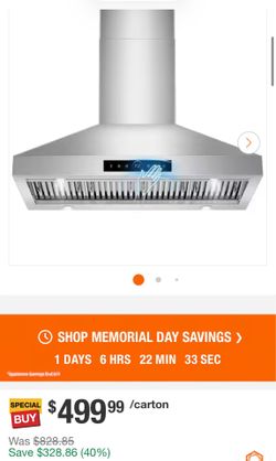 Commercial 48 in. 1500 CFM Wall Mount Ducted Range Hood in Stainless Steel with 4-Speed Settings and Gesture Sensing