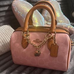 MINI PINK COACH BAG