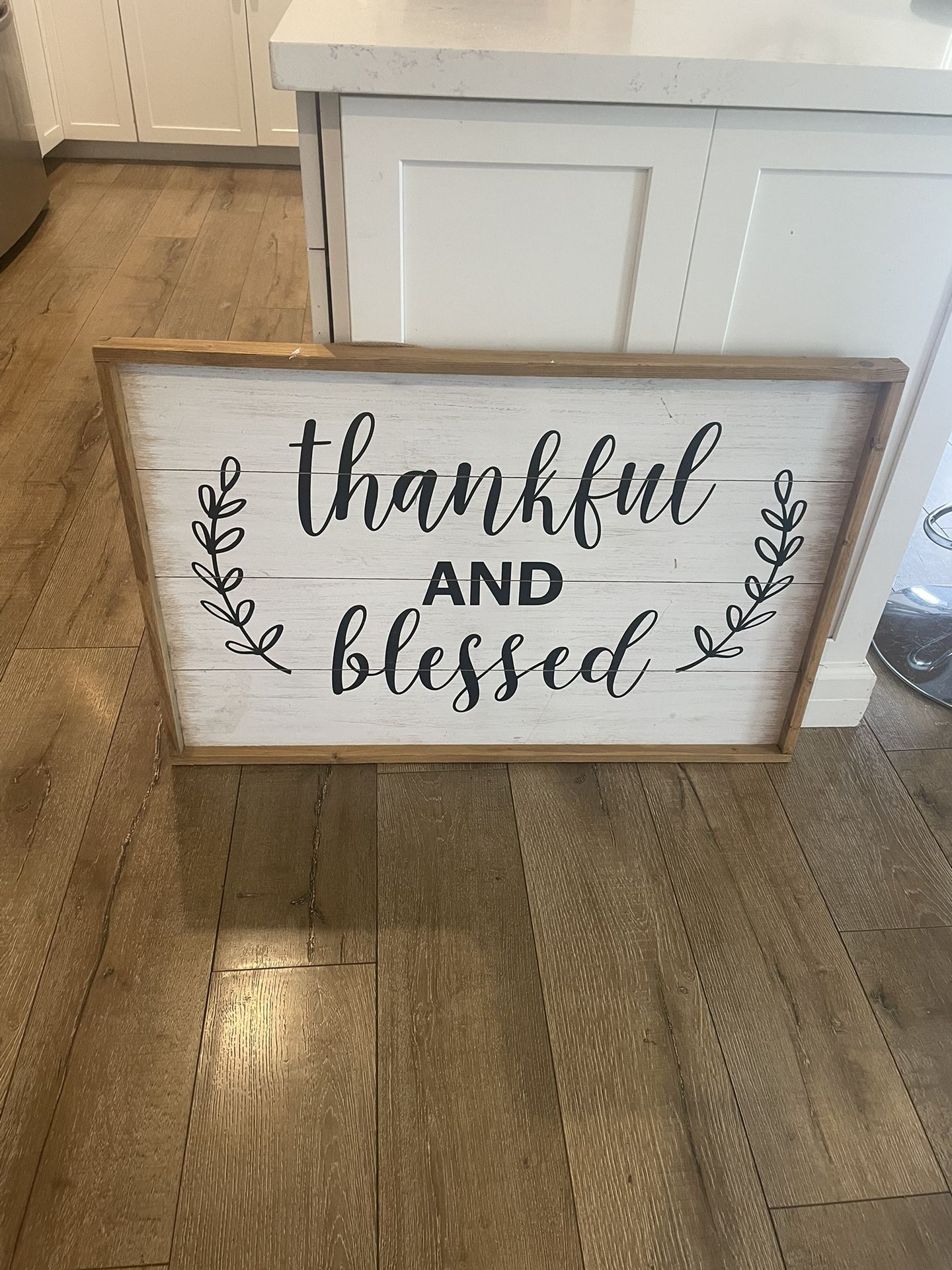 Thankful And Blessed Hope Decor Sign