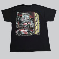 Evan Margeson racing vintage black y2k graphic t shirt Size Large
