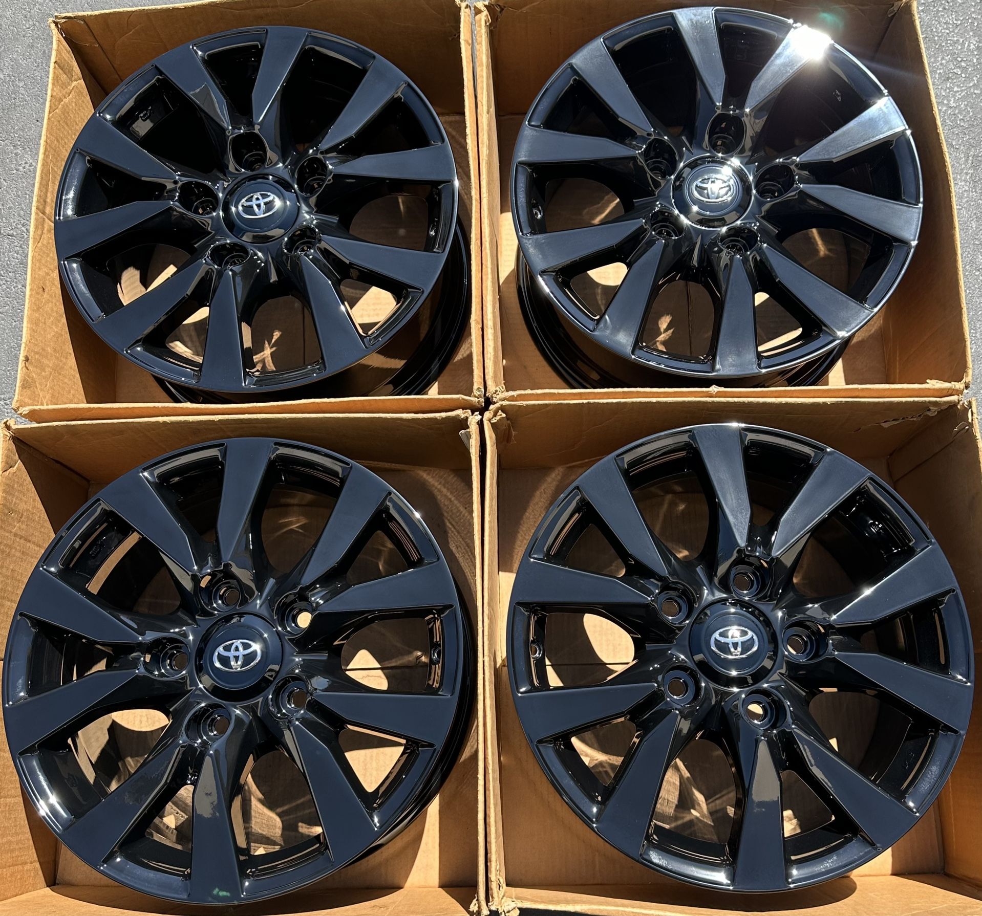 18” Toyota Land Cruiser factory wheels rims gloss black new