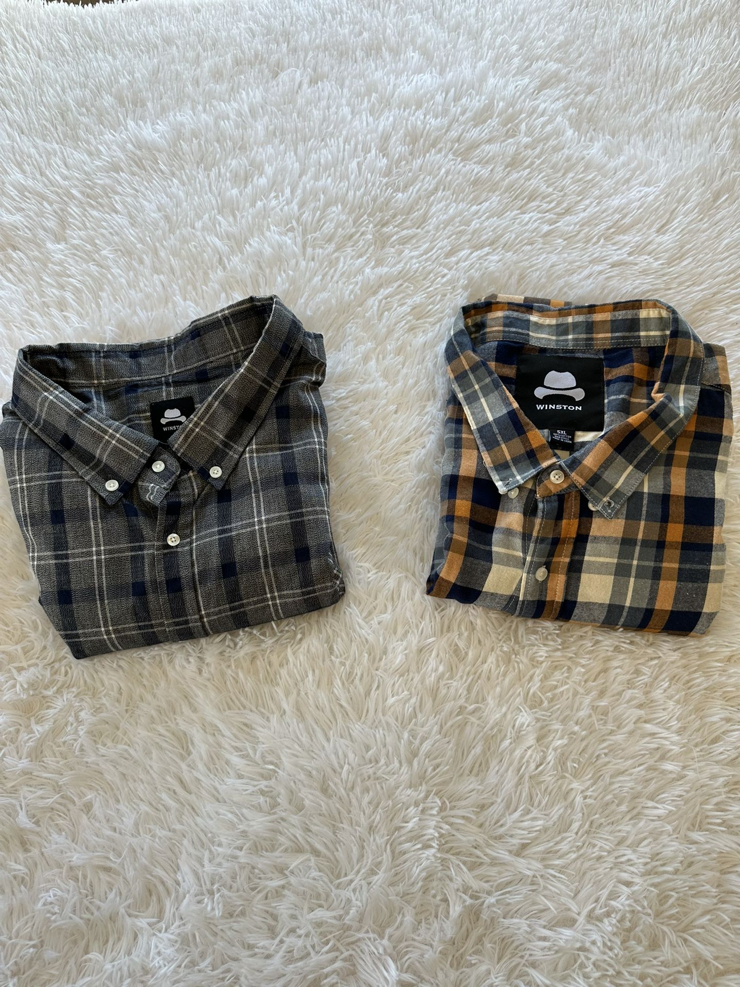Winston Men’s Button Down Shirts Lot of 2 Size 5XL