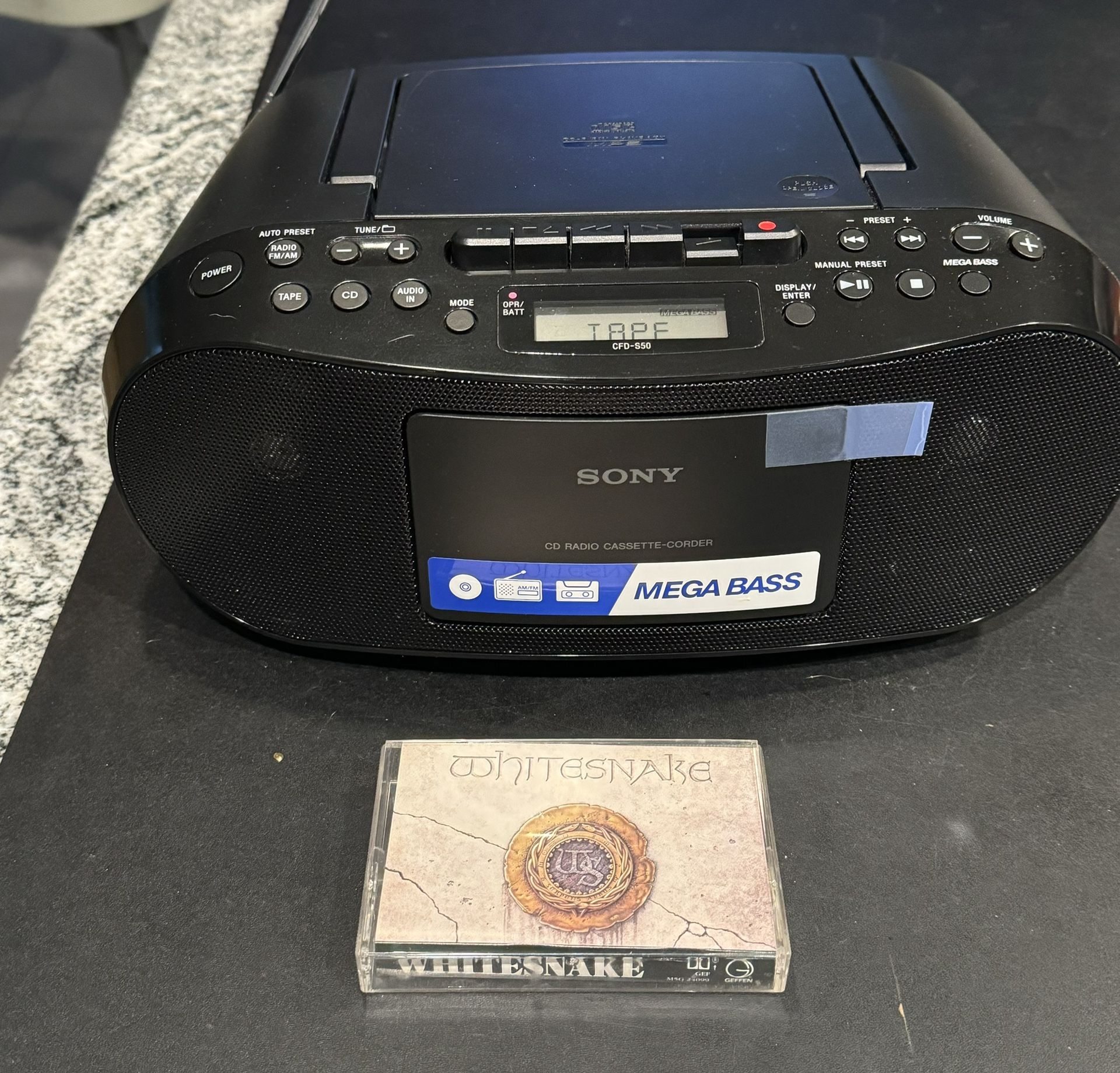 SONY CFD-S50 Stereo CD Player Cassette-AM/FM Radio Boombox Like New