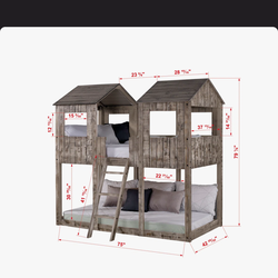 Kids Playhouse Bunk Bed – Great Condition – Originally $900!