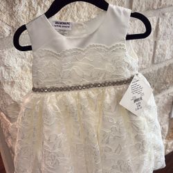 White/cream Lace Dress 24M