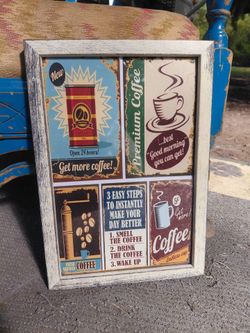 Wooden wall decor 9 in x 13 in "Coffee" sign
