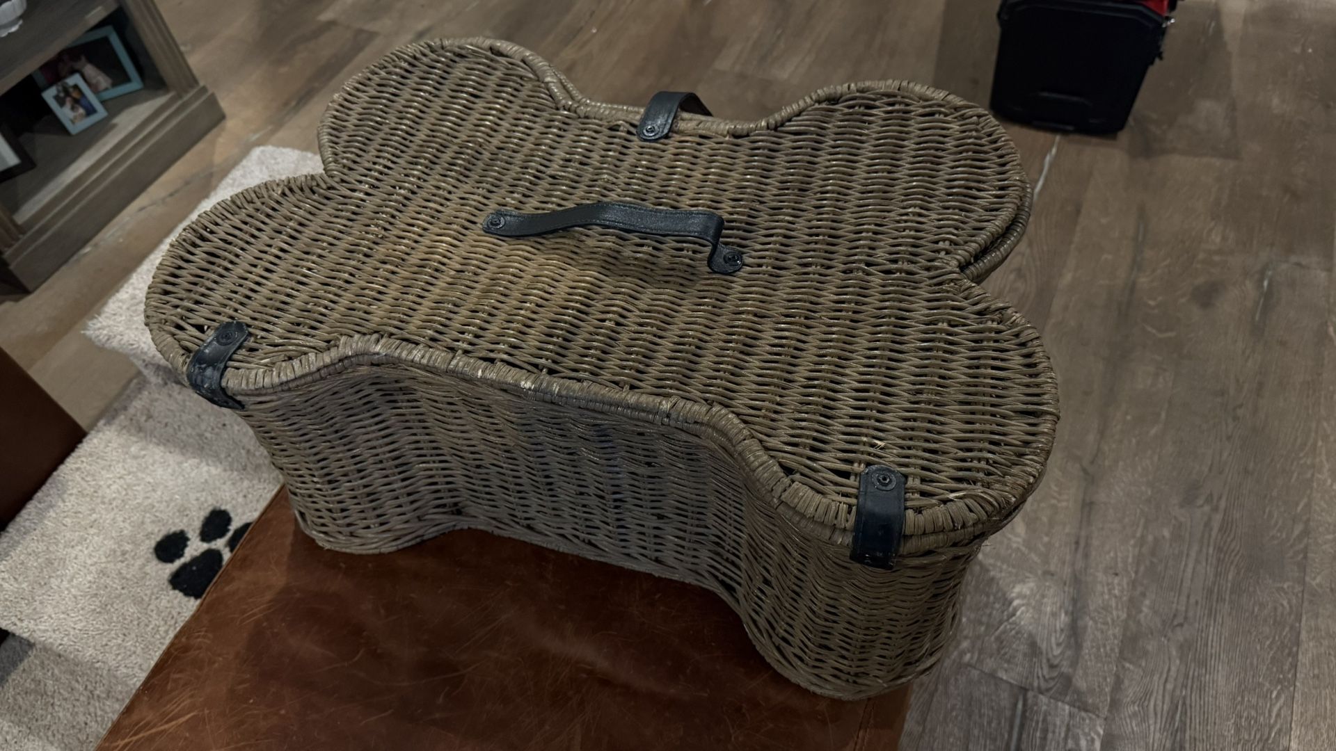 Bone Dry Bone-Shaped Wicker Storage Basket,