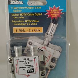 IDEAL  2-way HDTV   Satelite  Digital  Cable  Splitter  85-332  5MHz-2.3 GHz 