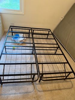 Queen Bed Frame and Queen Mattress