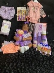 Mommy's Little Purple Peach Reborn Baby Bundle