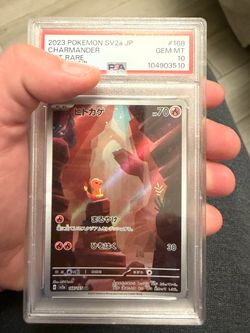 PSA 10 Charmander AR 168/165 SV2a Japanese Pokemon Card
