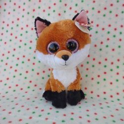 Ty Beanie Boos SLICK the Brown Fox (Medium Buddy Size 9 Inch) NEW MWMTS Retired
