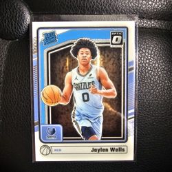 JAYLEN WELLS GRIZZLIES OPTIC ROOKIE PANINI NBA SPORTS CARD!