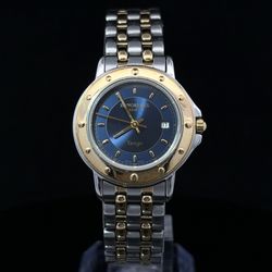Raymond Weil Tango Watch 5360 Quartz Steel and Gold Bracelet Blue Dial