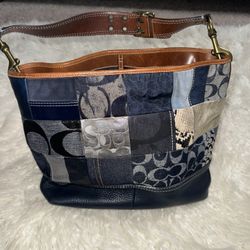 Vintage Denim Coach Bag
