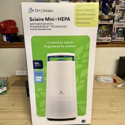 DH Lifelabs Sciaire Mini Air Purifier with HEPA Filter - White