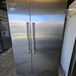 48" VIKING BUILT IN STAINLESS STEEL REFRIGERATOR 