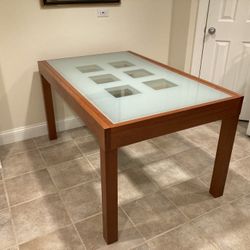 Calligaris Extendable Glass Wood Dining Table made in Italy