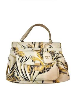 Tory Burch Printed Priscilla Leather Satchel Bag