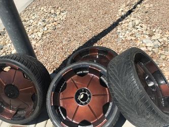 Brown rim tires