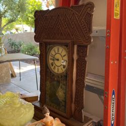 Vintage Gingerbread Wooden Clock 