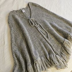 Poncho Gray Women 