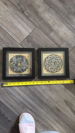 Pair of Box Asian Wall Art Decor